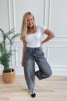 Easel Braxton Black Washed Barrel Pant - Be You Boutique