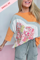 Esther Heart Patch Mineral Washed Knit Top - Be You Boutique
