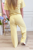 Grant Butter Mini Striped Casual Pant - Be You Boutique