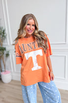 Kentucky Tennessee Volunteer oversized graphic tee by GAMEDAY SOCIAL APPAREL CO.® with vibrant Volunteer logo and bold design.