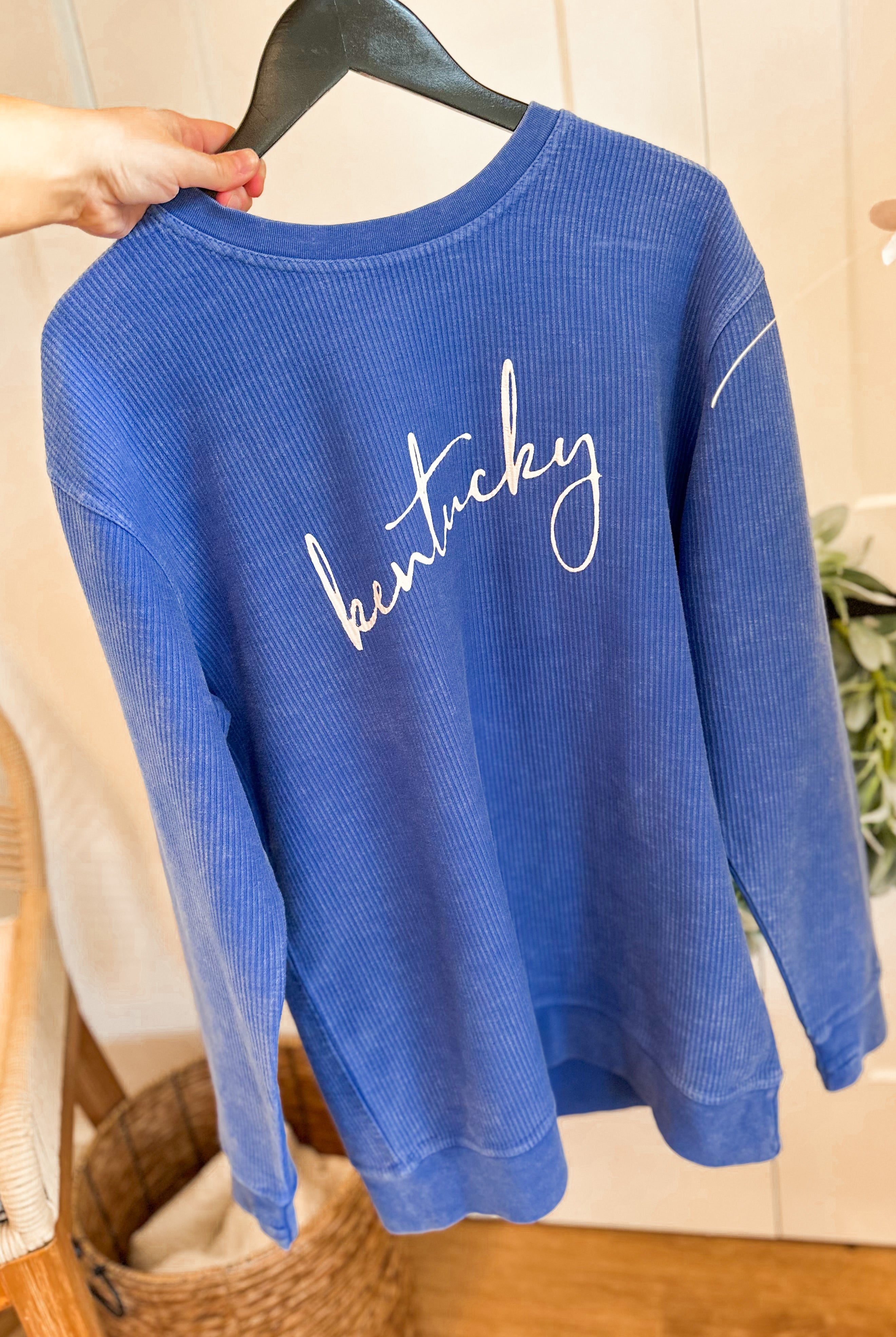 Kentucky Royal Blue Corded Sweatshirt - Be You Boutique