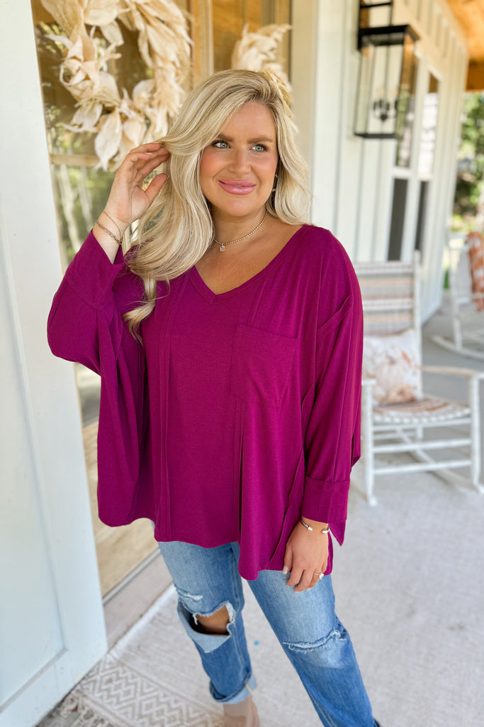 Sawyer Oversized 3 Quarter Sleeve Fun Poncho Knit Top - Be You Boutique