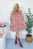 Lola Floral Gold Button Down Dress - Be You Boutique