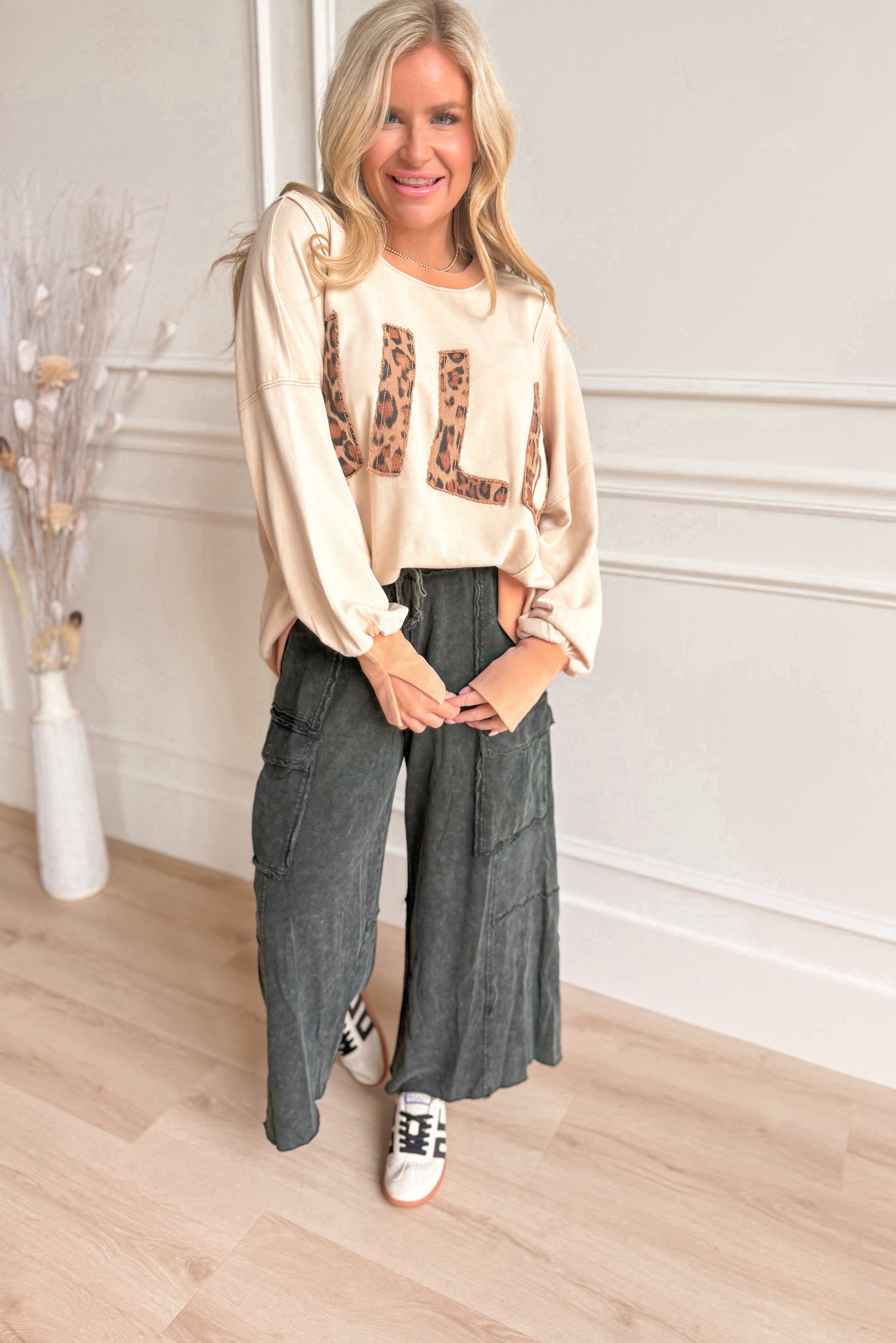 Laney Relaxed Leopard Print Pullover - Be You Boutique