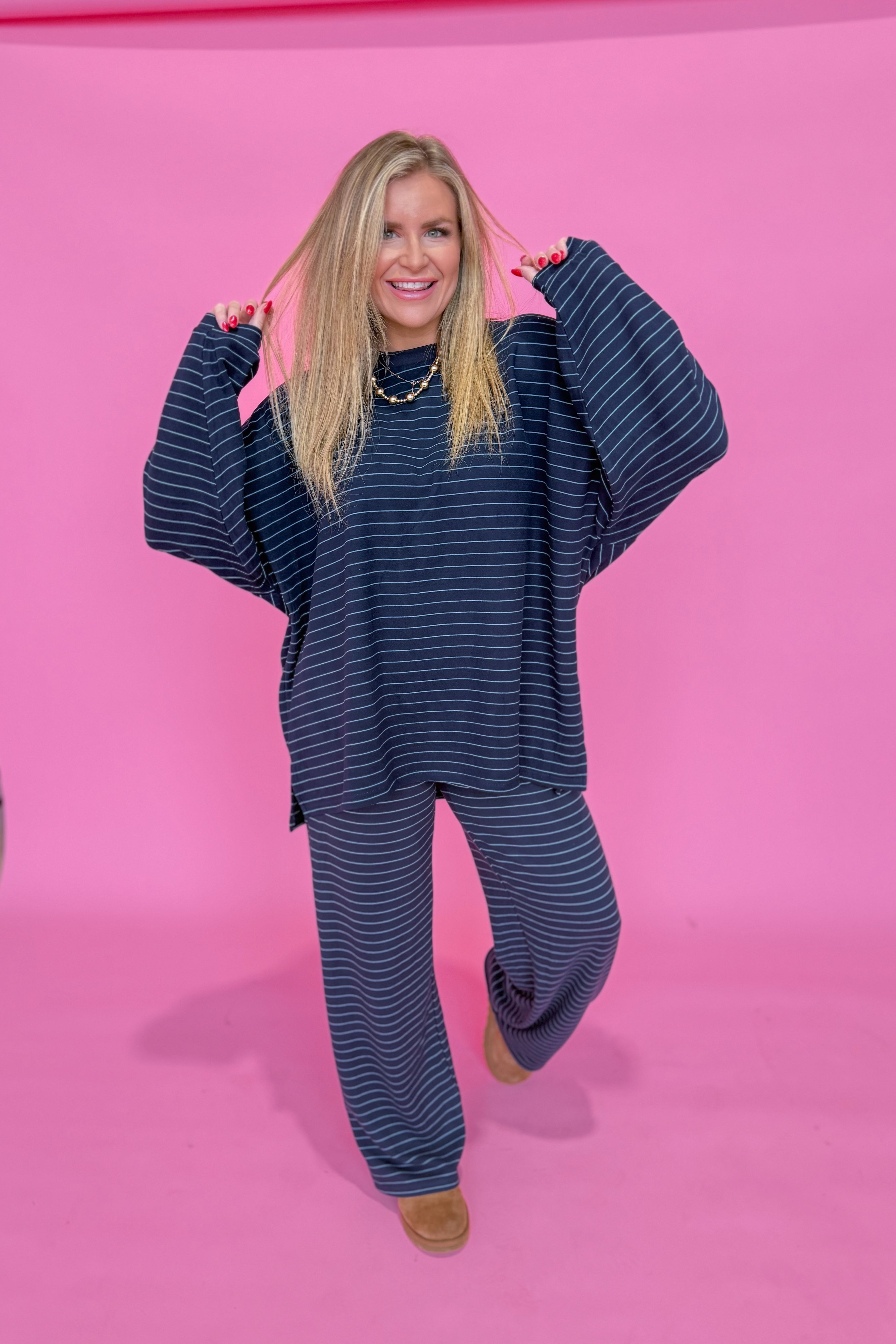 Ella Striped Long Sleeve Top - Be You Boutique