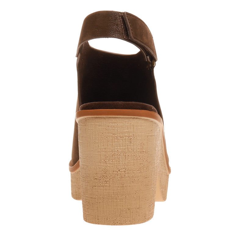 Clue Sling Back Wedge Platform Sandal with Hook and Loop Closure - Be You Boutique