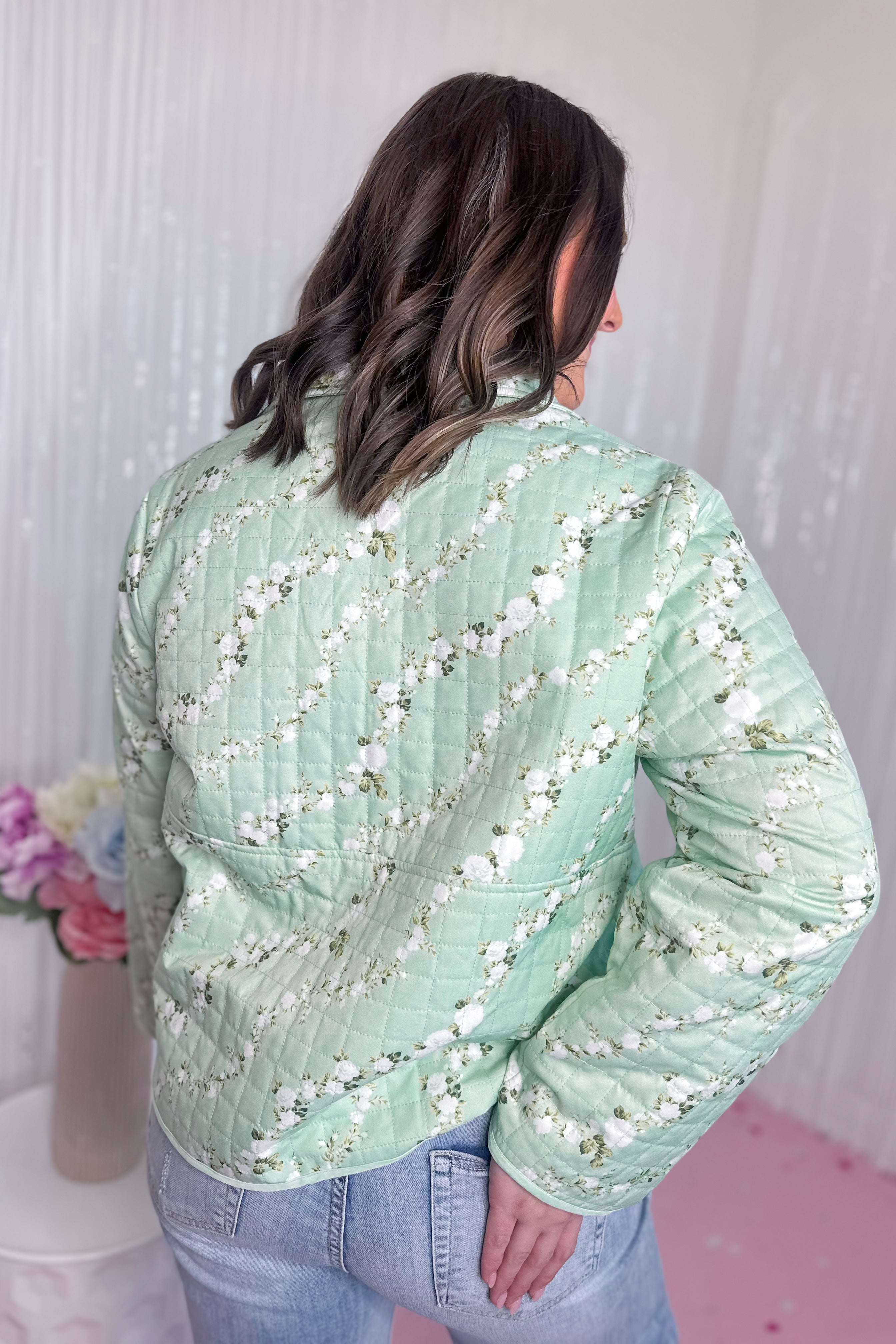 Bren Mock Neck Half Snap Quilted Jacket - Be You Boutique