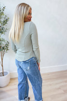 Jalyn Button Down Waffle Knit Top - Be You Boutique