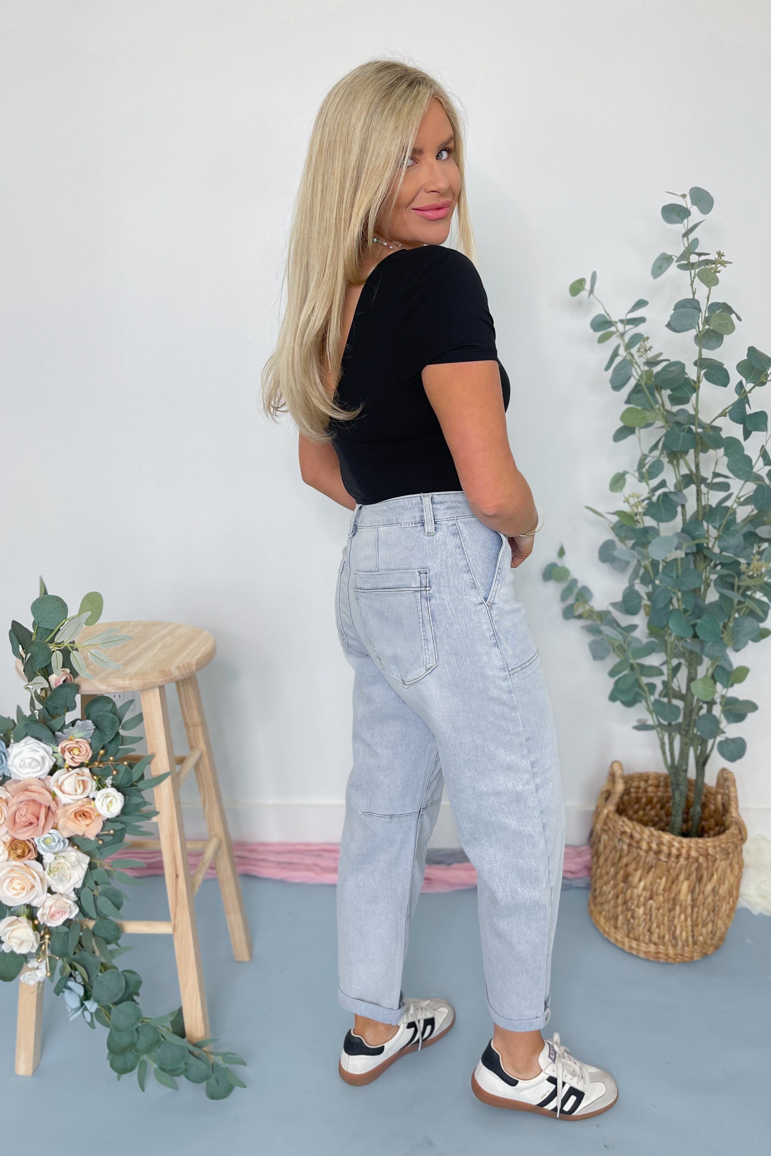 Kennedy Square Neck Short Sleeve Bodysuit - Be You Boutique