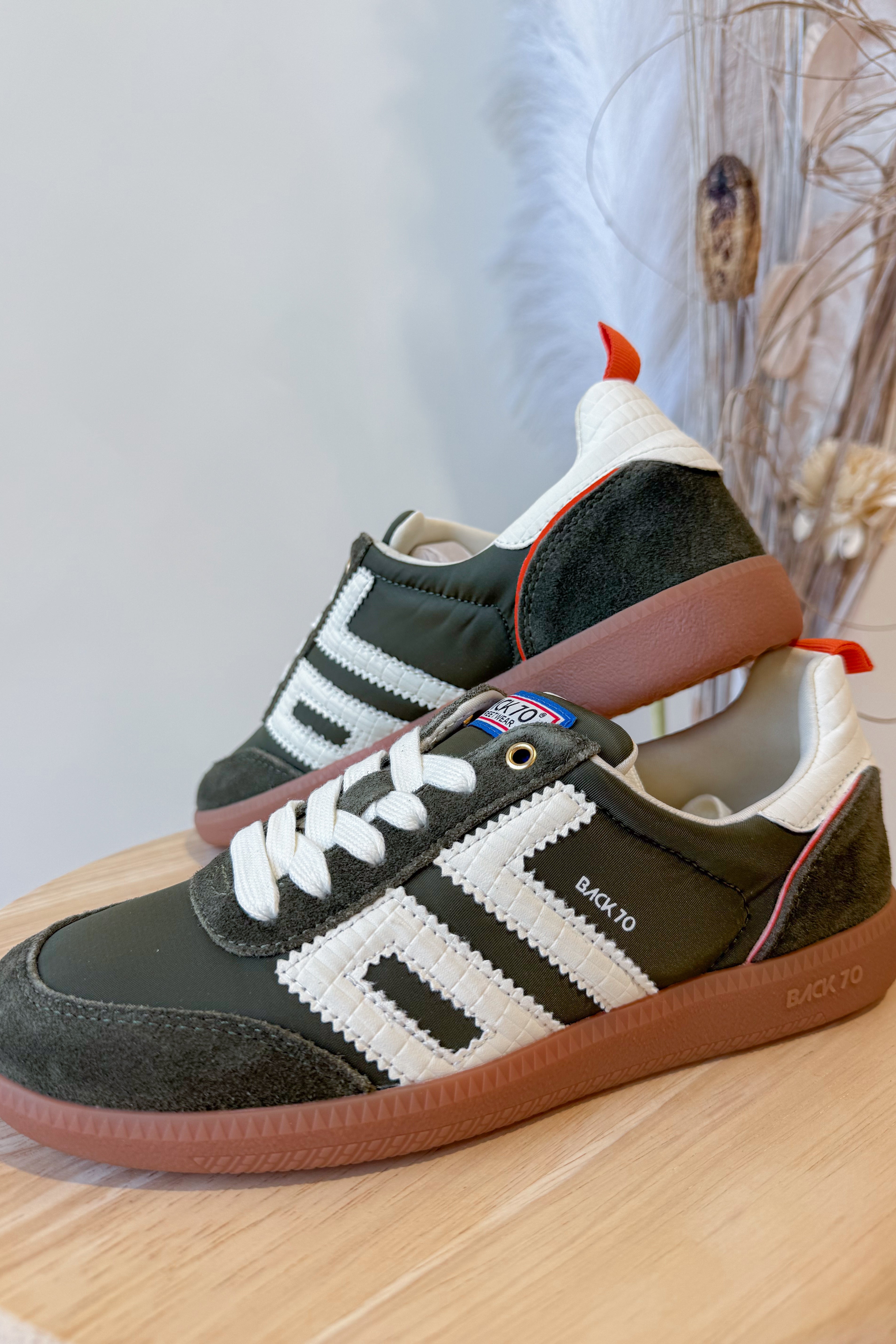 BACK70 Ghost Sneakers in Olive Orange - Be You Boutique