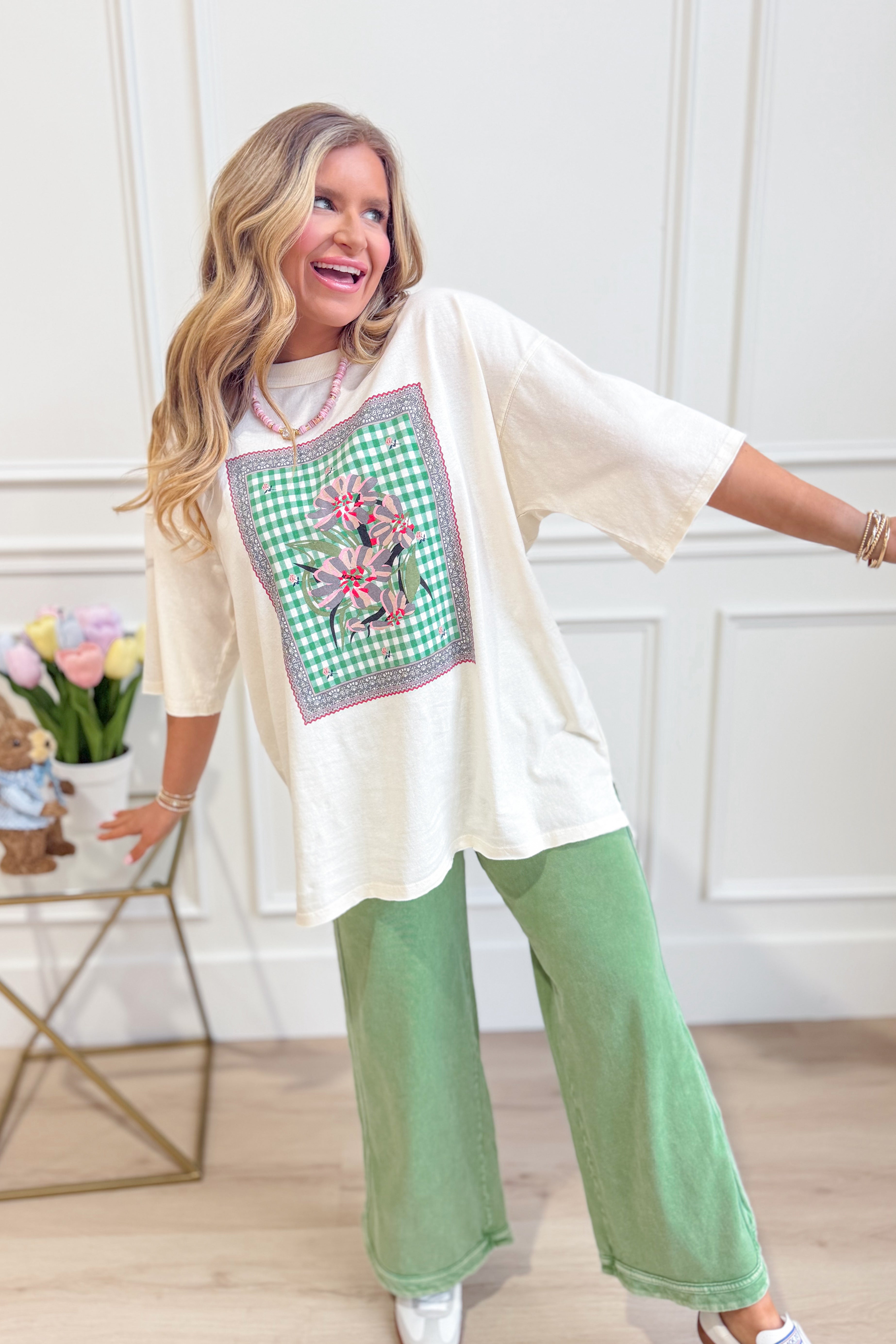Arabella Floral Patch T-Shirt - Be You Boutique