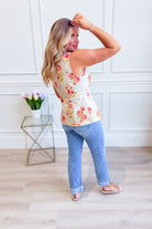 Floral printed Mia BAEVELY button-up vest from the 125 Dressy Dresses collection, featuring a stylish floral design and button closure.
