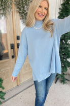Boone Mock Neck Long Sleeve Sweater Top - Be You Boutique