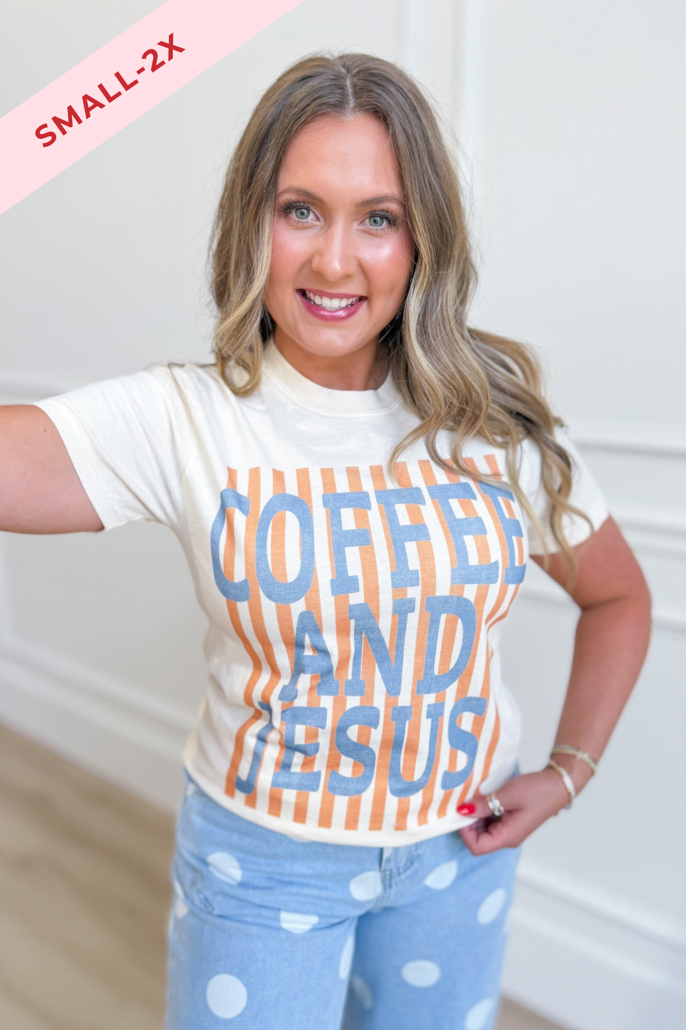 Coffee and Jesus graphic T-shirt from Worthy Wear featuring a stylish design on a casual 117 graphic tee.