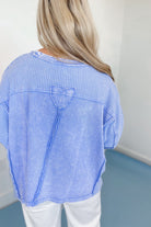 Perry Thermal Mix Terry Knit Mineral Washed Knit Top - Be You Boutique