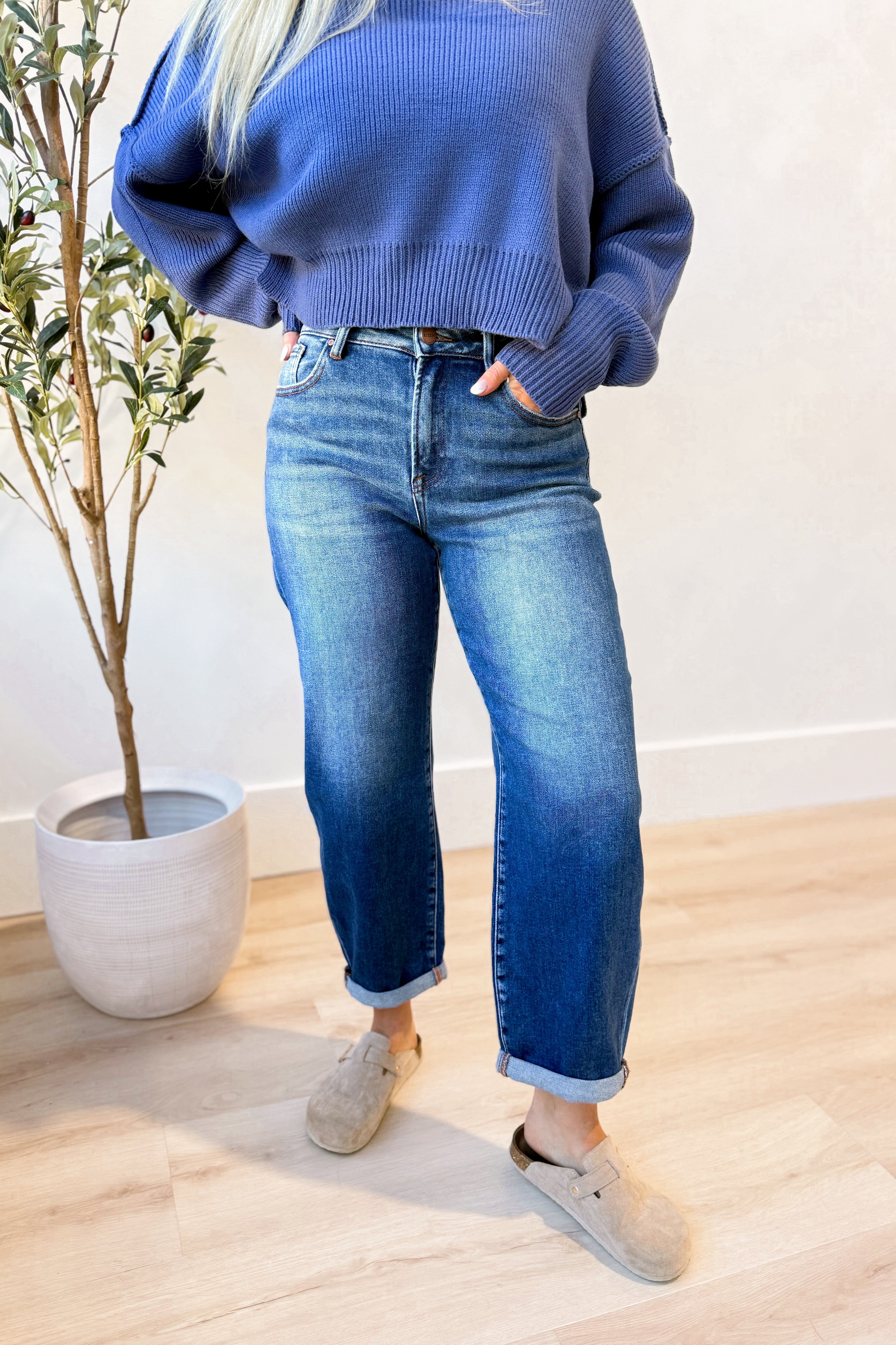 Risen Cody Mid Rise Barrel Jeans [0-3XL] - Be You Boutique