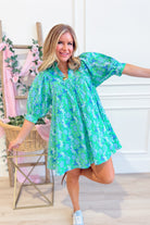 Frankie Floral Printed Puff Sleeve Dress - Be You Boutique