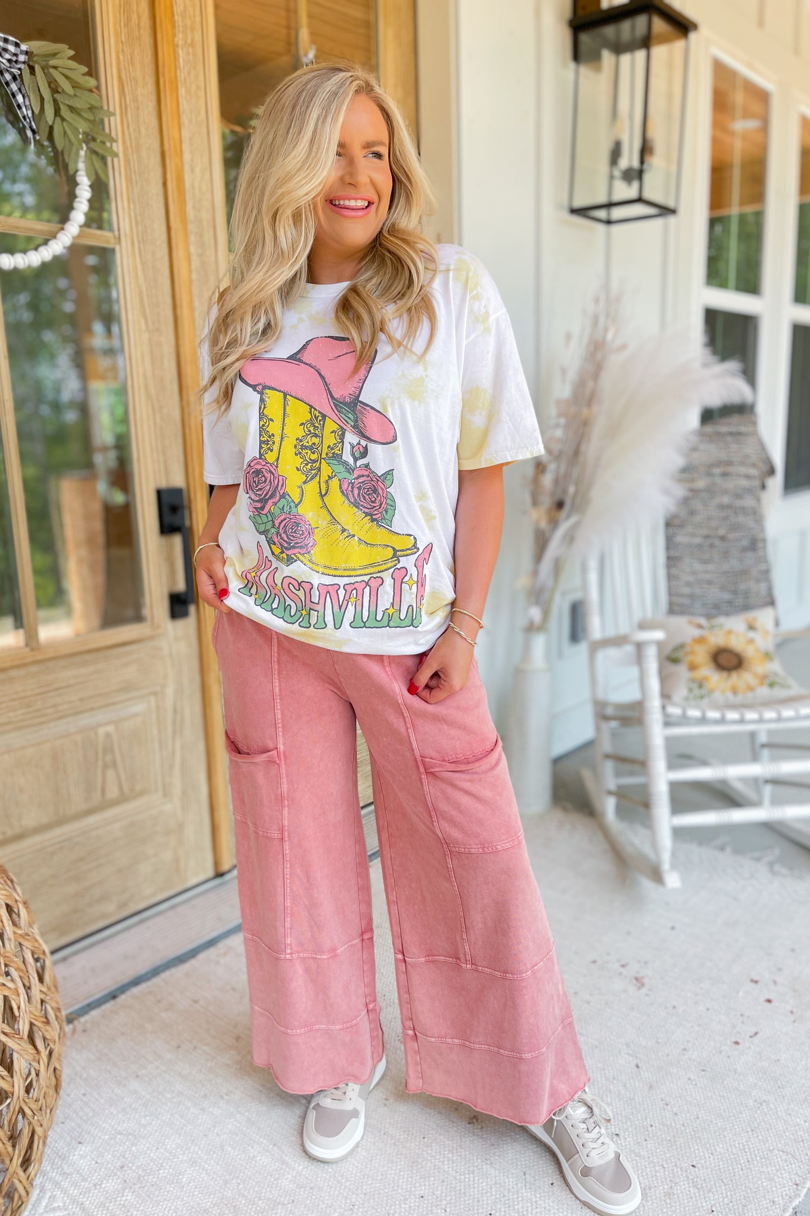 Nashville Cowboy Boots and Hat Short Sleeve Graphic Tee - Be You Boutique