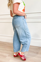 Corrine Denim Washed Barrel Pant - Be You Boutique