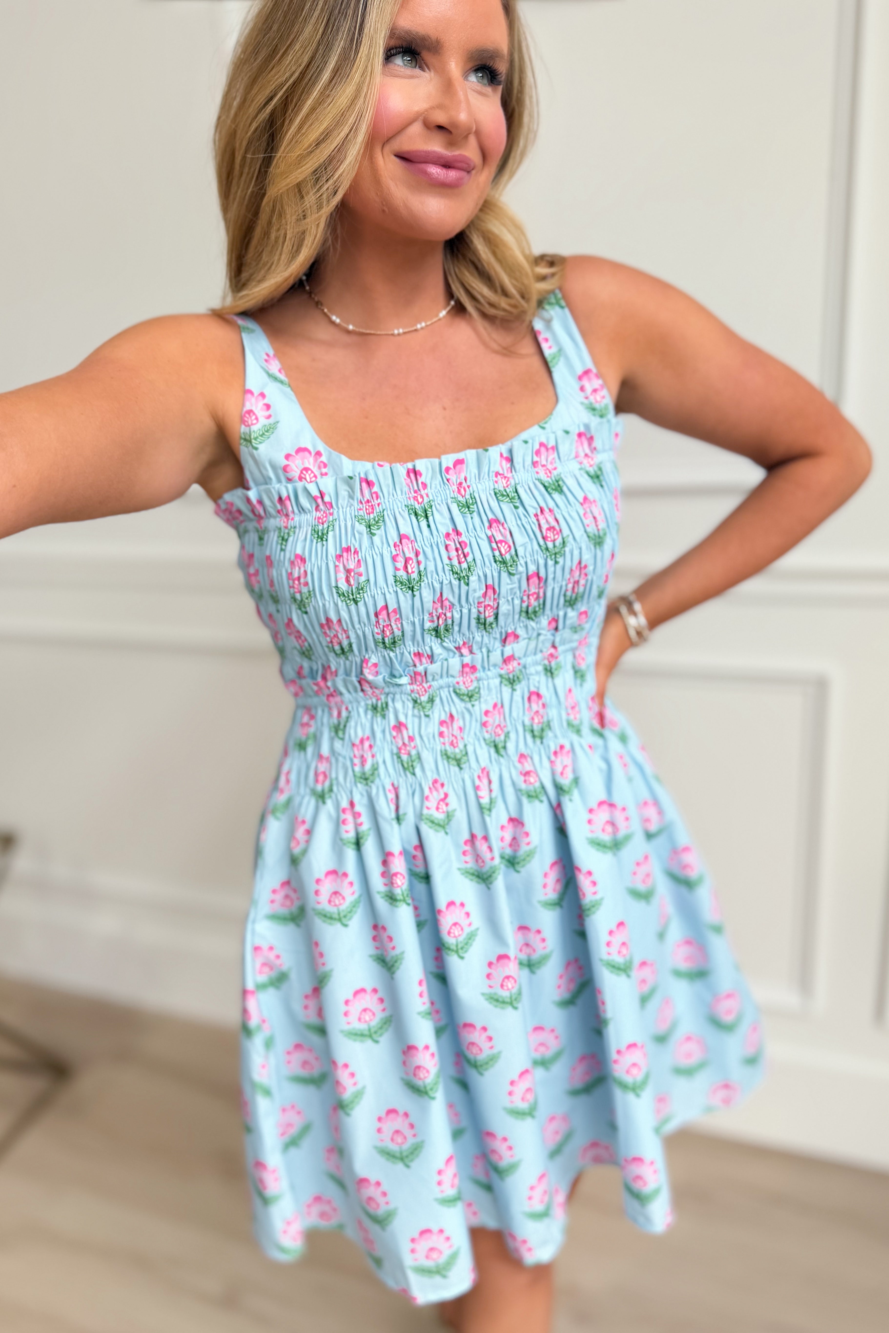 Frilly Floral Printed Summer Dress Be You Boutique Frilly Floral Printed Summer Dress Be You Boutique