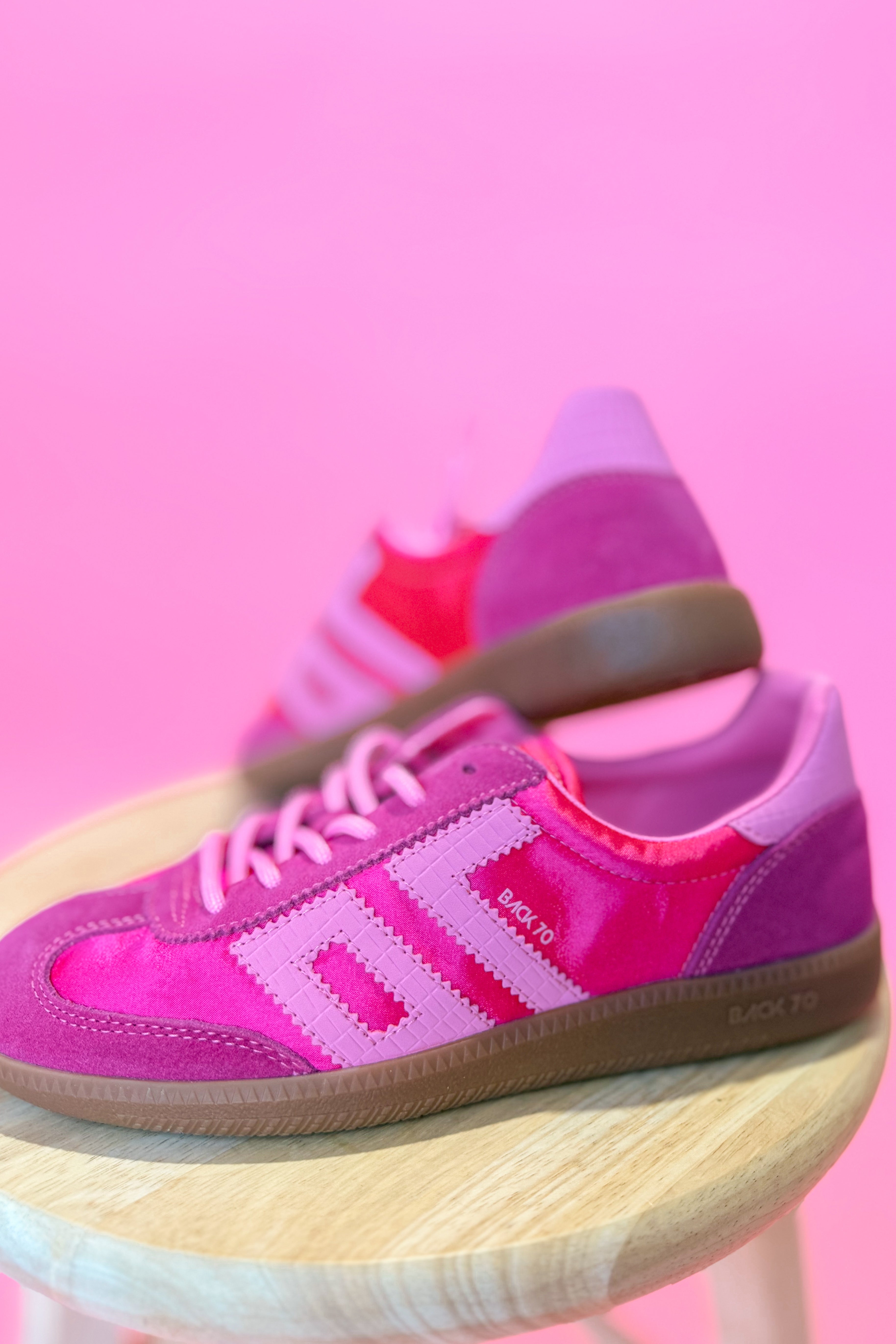 BACK70 Ghost Sneakers in Two Tone Pink - Be You Boutique