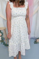 Poppy Ruffle Strap Smocked Floral Midi Dress - Be You Boutique