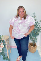 Cassidy Landscape Printed Blouse Top - Be You Boutique