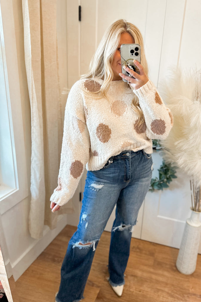Melissa Multi-Color Polka Dot Sweater - Be You Boutique