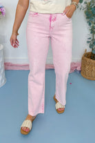 Risen Poppy High Rise Tummy Control Ankle Straight Leg Jeans - Be You Boutique