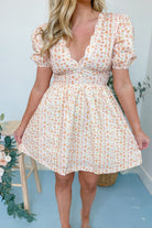 Nikki Scallop Floral Dress - Be You Boutique