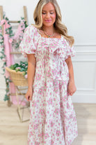 Janie Gauze Floral Printed Dress - Be You Boutique