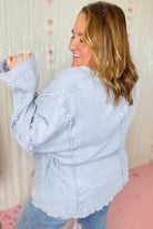 Cloud Mineral Washed Heart Patch Knit Pullover - Be You Boutique