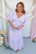 Lettie Flutter Bell Sleeve Maxi Dress - Be You Boutique