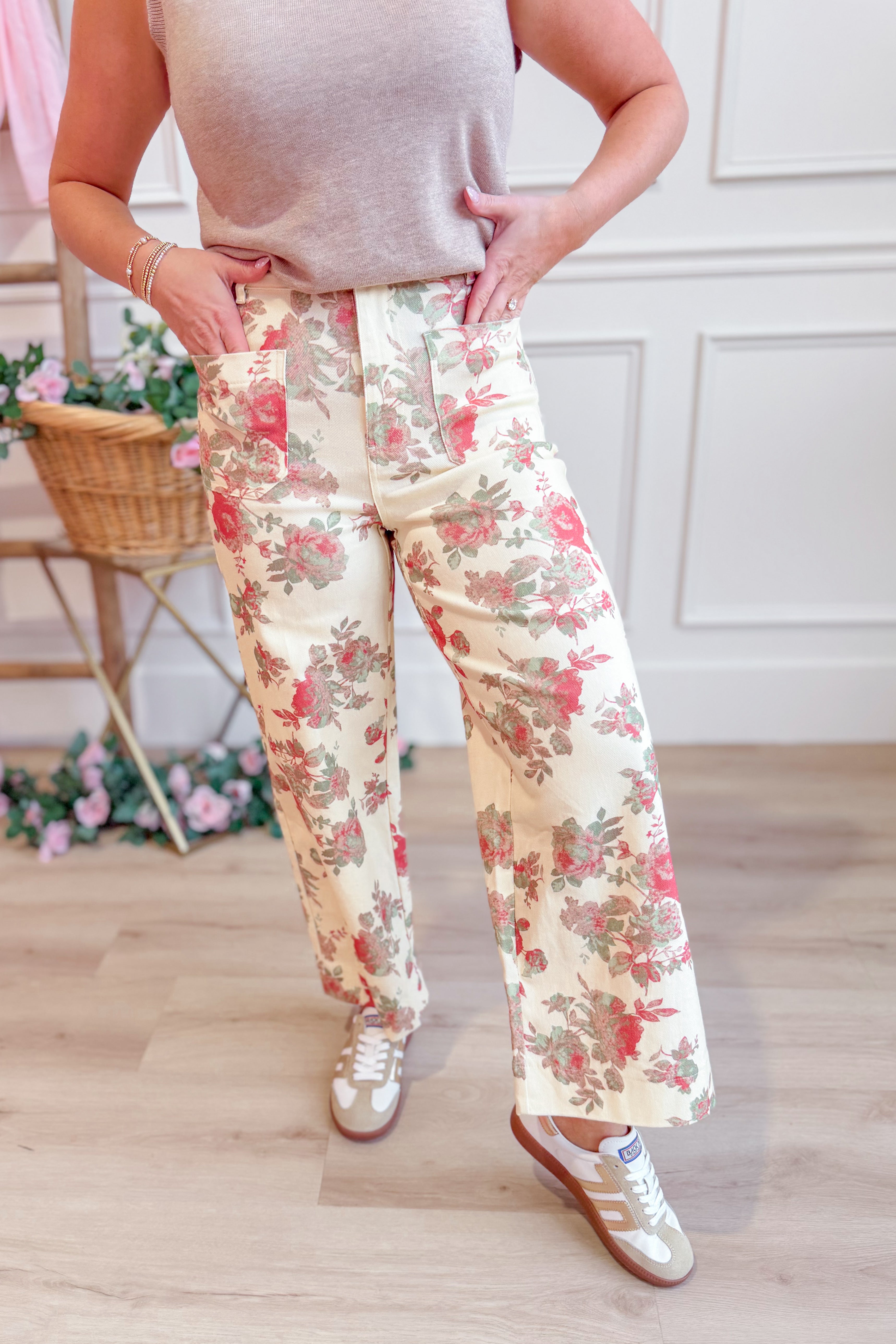 Maverick Floral Straight leg Pant - Be You Boutique