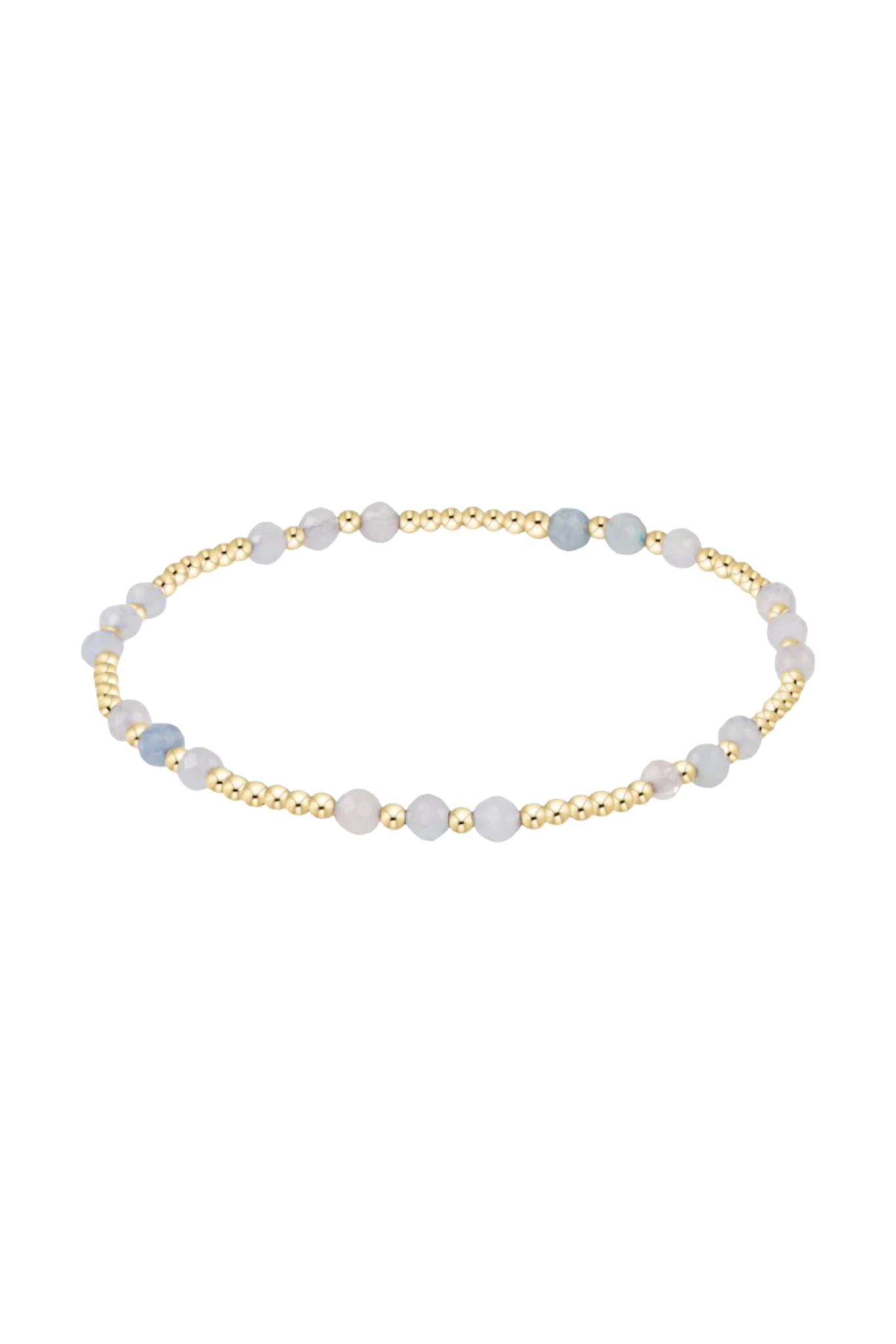Enewton Aquamarine and gold Joy Gem bracelet featuring aquamarine stones and gold accents on a delicate jewelry design.