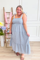 Betsy Floral Gingham Tie Strap Dress - Be You Boutique