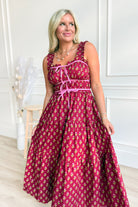 Lulu Floral Tiered Midi Dress - Be You Boutique