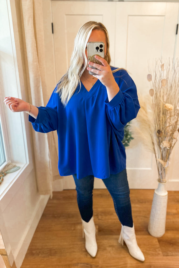 Lucas V Neck Casual Flowy Top - Be You Boutique