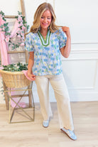 Samme Floral Puff Sleeve Top - Be You Boutique