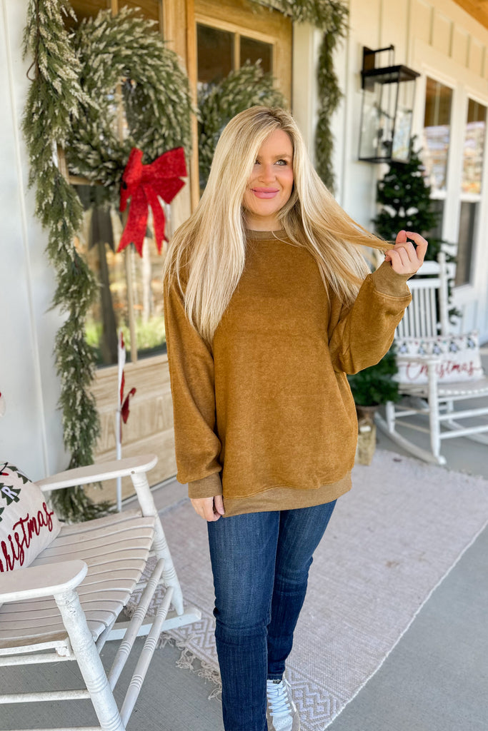 Delores Long Sleeve Oversized Top - Be You Boutique