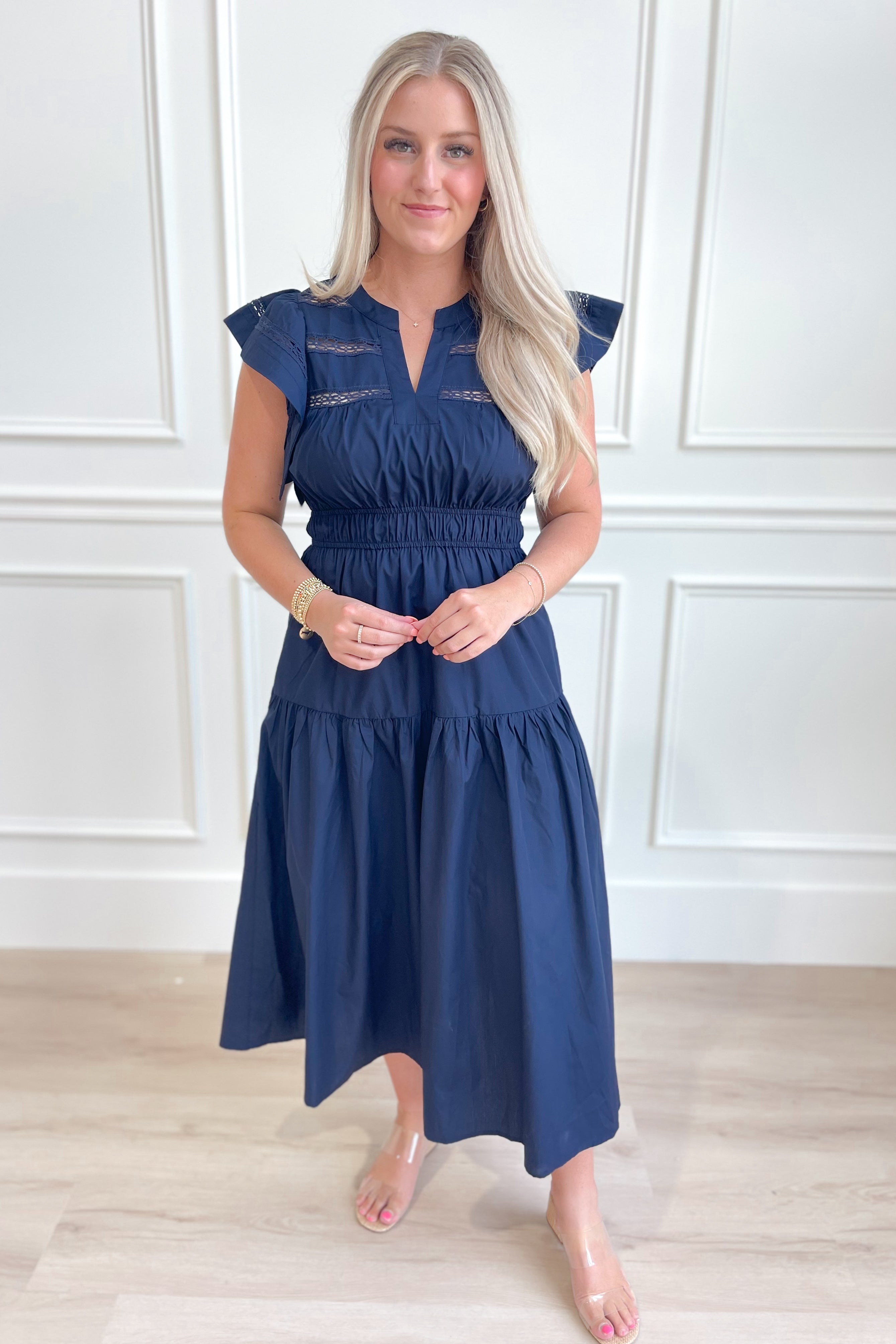 Nala Flutter Sleeve Midi Dress - Be You Boutique