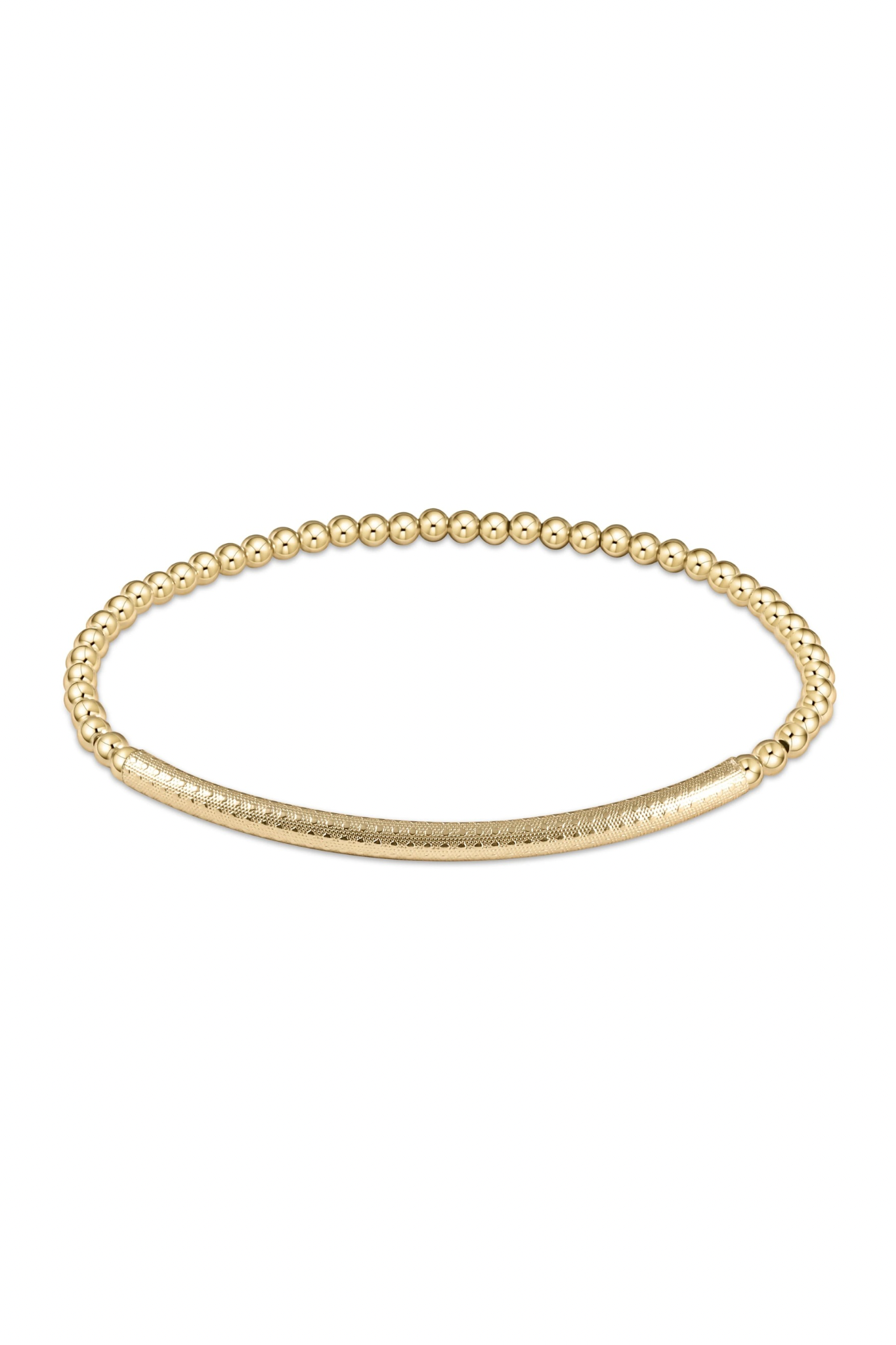 Enewton 3mm Textured Bliss Bar Gold Bracelet - Be You Boutique