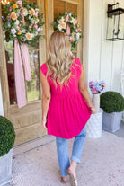 Barrett Round Neck Linen Sleeveless Frayed Tunic Top - Be You Boutique