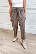 Vinny Mineral Washed Terry Knit Pant - Be You Boutique