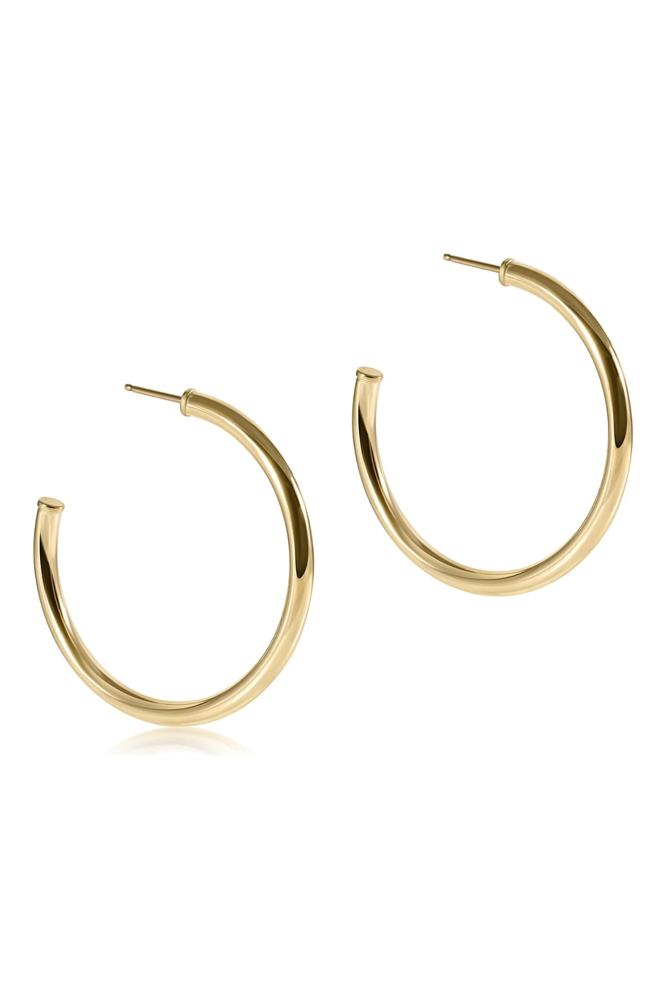 Enewton 1.5" 3mm Round Gold Post Hoop - Be You Boutique