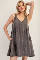 Lexy Washed Sleeveless Dress - Be You Boutique
