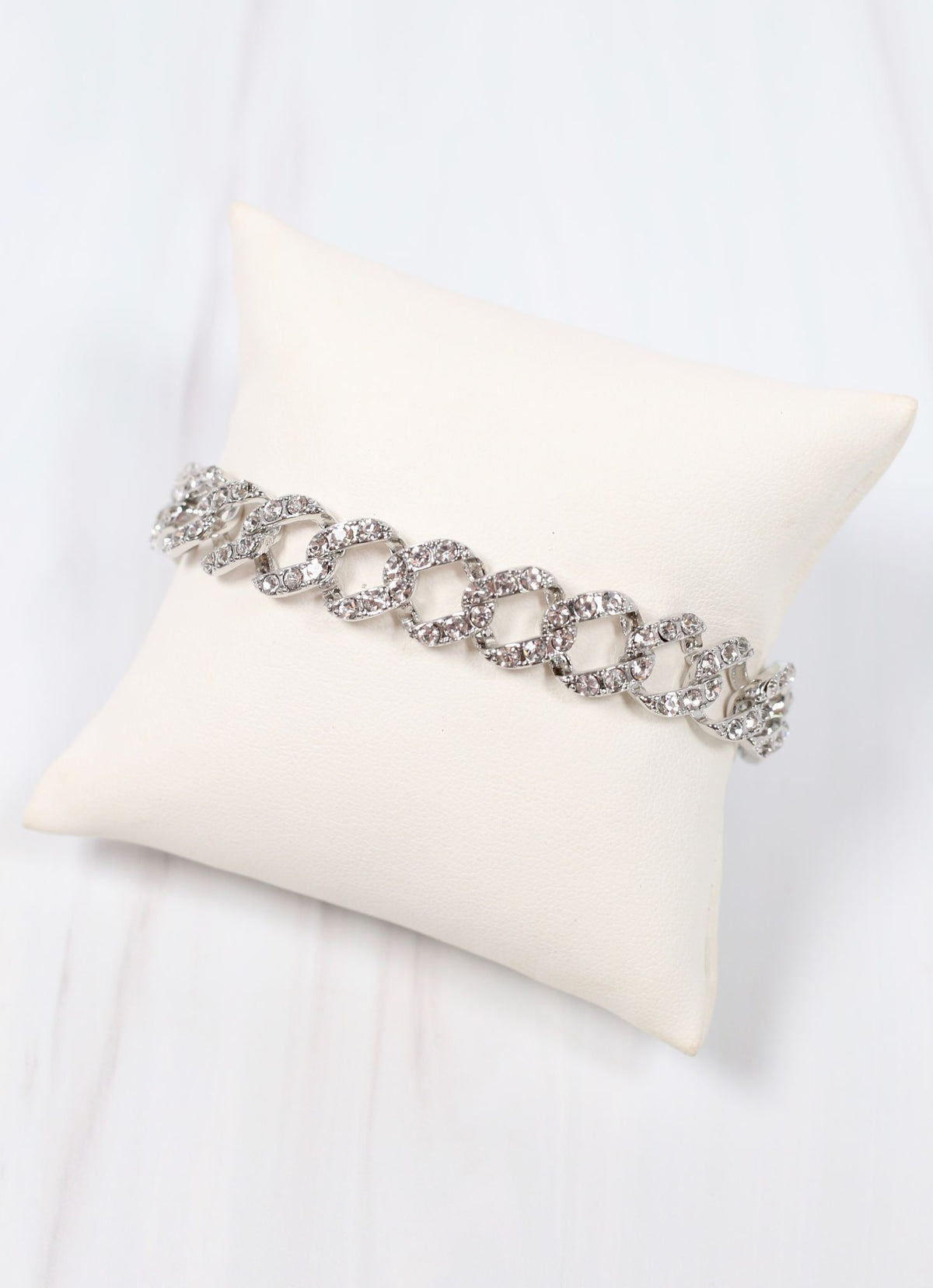 Caroline Hill Tonga CZ Link Bracelete SILVER - Be You Boutique