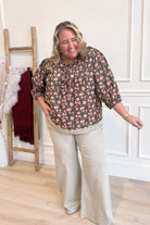 Tina Vintage Floral Pintuck Blouse Top - Be You Boutique