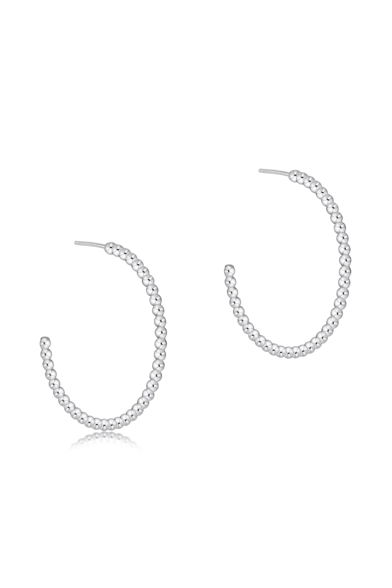 Enewton 1.25” 2mm Beaded Sterling Post Hoop - Be You Boutique
