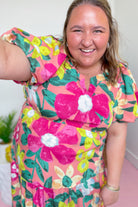 Candace Floral Print Midi Dress - Be You Boutique